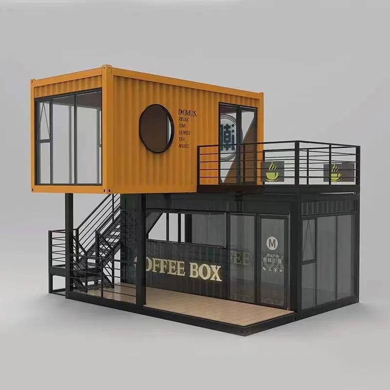 Retail unit with overhang