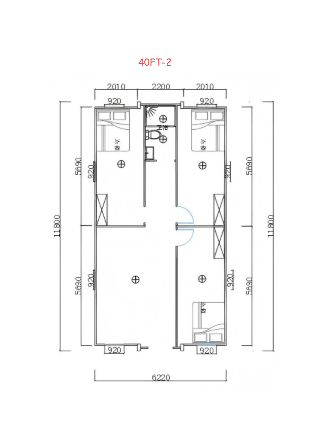 40FT-2 floor plan