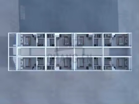 Plan aerial view multiroom